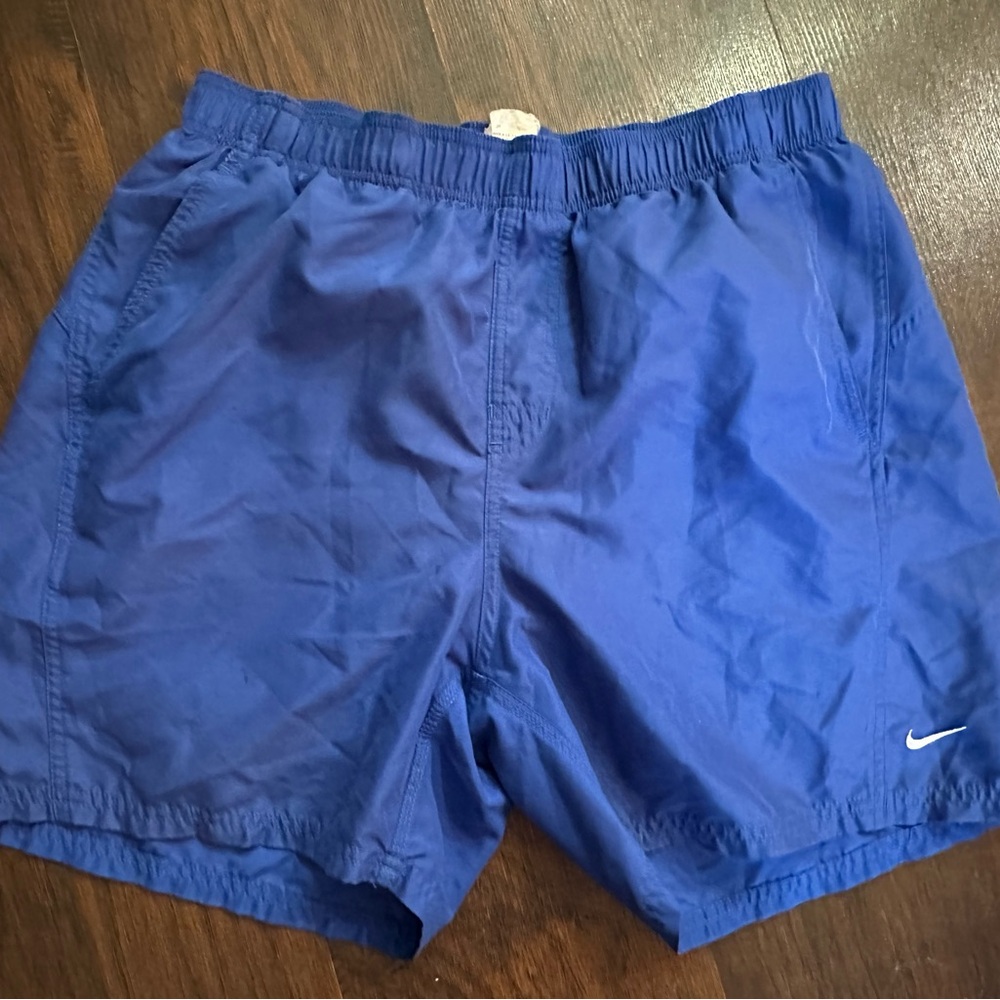 Nike Vintage 90s Gray Tag Men’s Royal Blue Swim Trunks